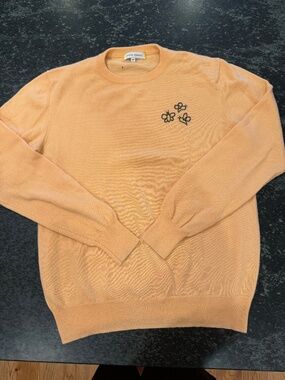 Lingua Franca embroidered cashmere sweater, size M
